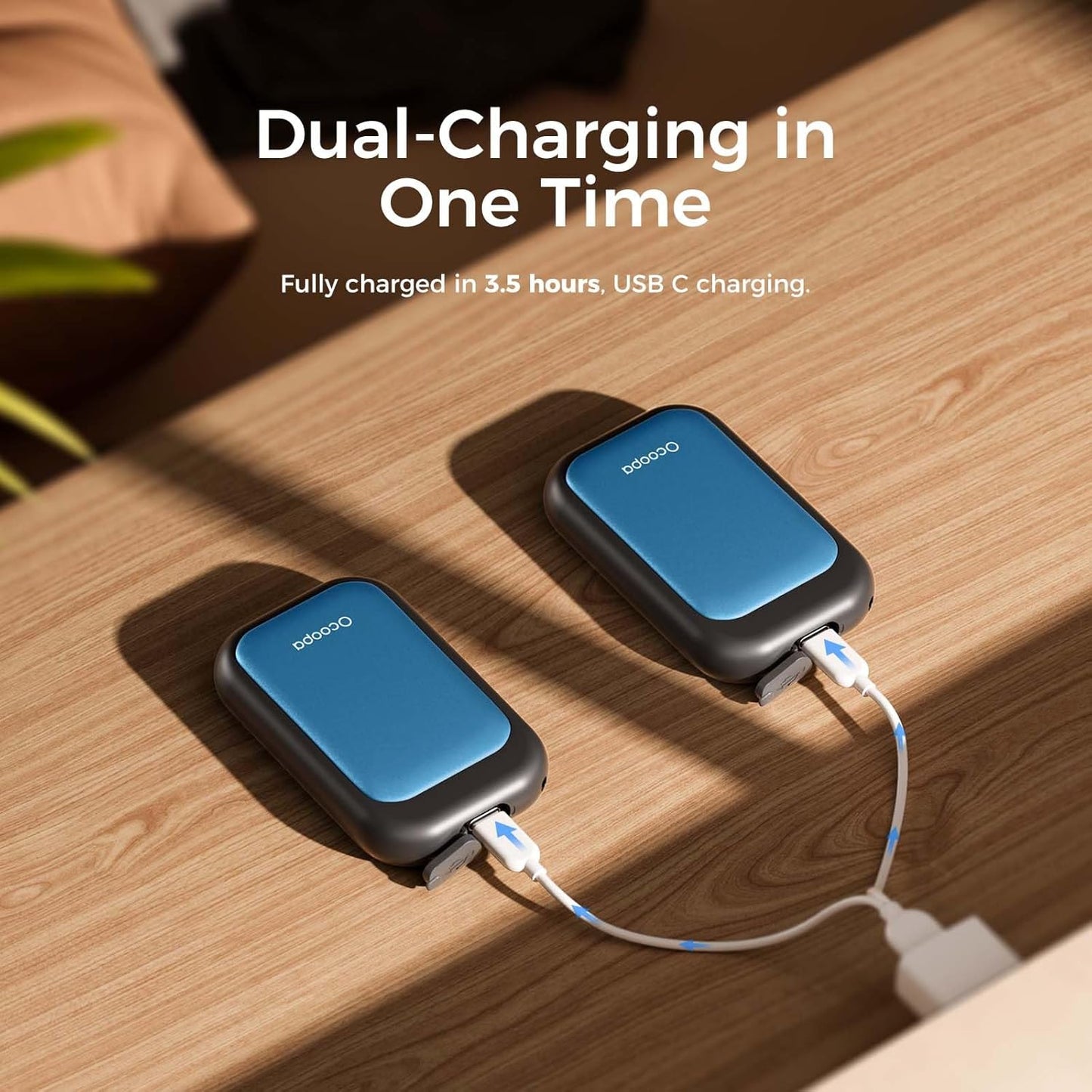 2 Pack OCOOPA Magnetic Rechargeable Hand Warmers - Electric 5000mAh Hand Warmer with 3 Heat Settings, UL Certified - Tech Gifts for Men, Portable Pocket Heater - Purse Must Have