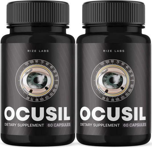 2 Pack Ocusil Capsules for Eye Support and Healthy Vision - All-Natural Eye Supplement for Concentration and Focus - 120 Capsules