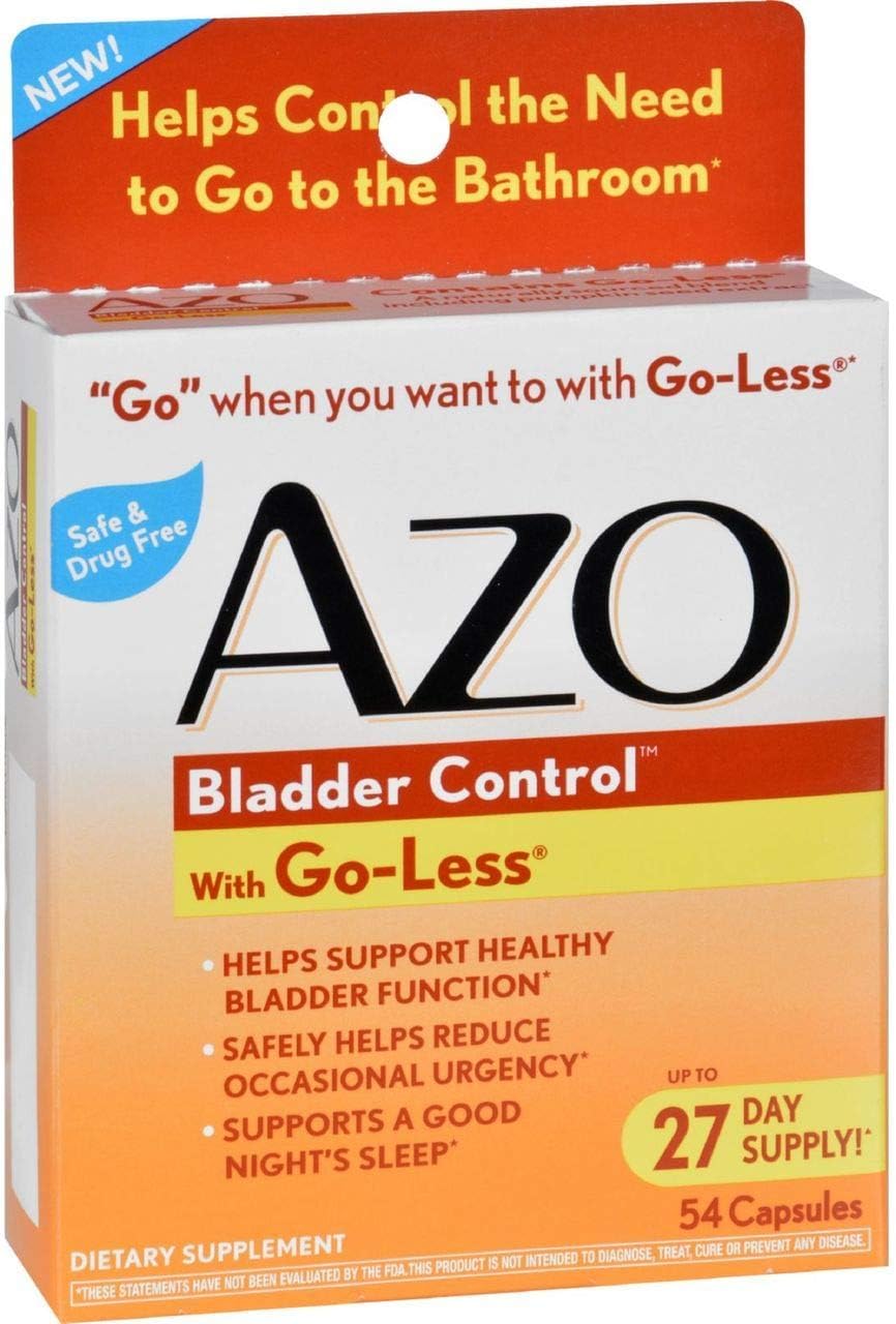 2 Pack of AZO Bladder Control Capsules, 54 Count