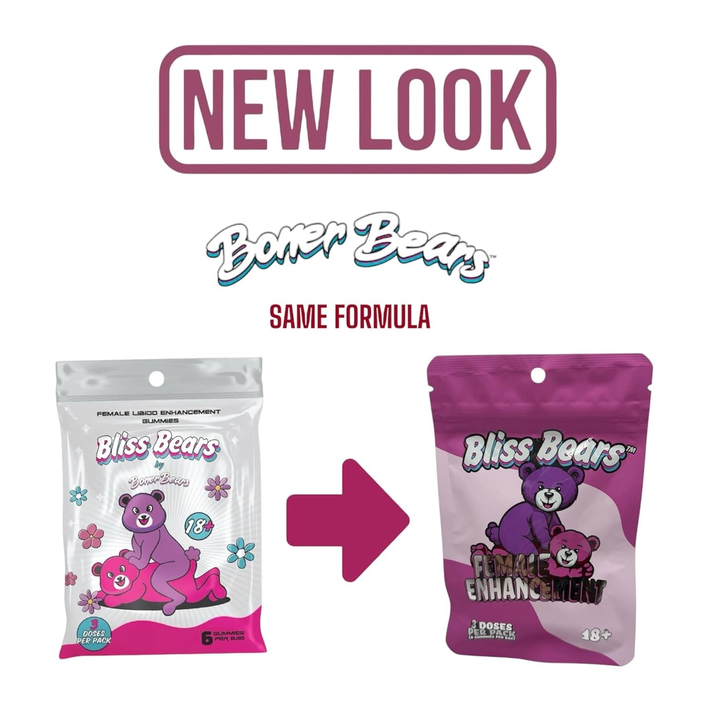 2-Pack of Generic Bliss Bears Female Gummies for Daily Wellness