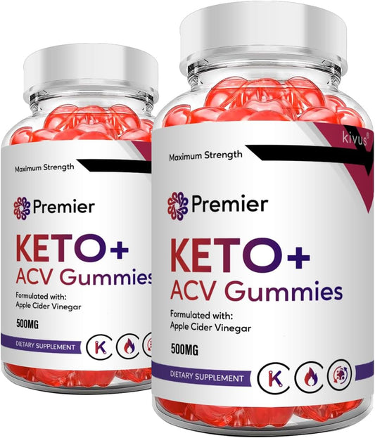 2 Pack of kivus Premier Keto + ACV Gummies - 120 Gummies in Total