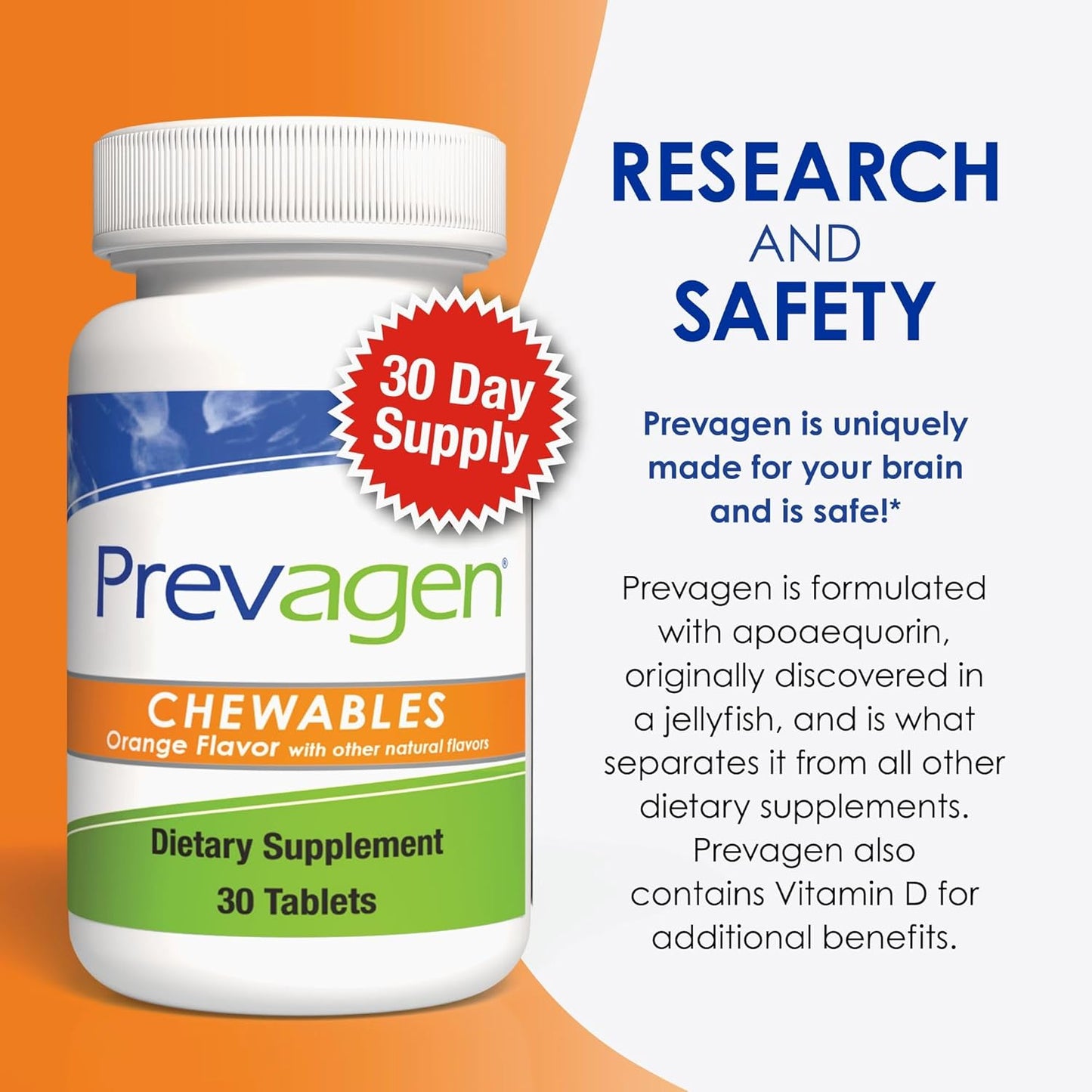2 Pack of Prevagen Regular Strength 10mg Chewables with Apoaequorin, Vitamin D, and 7-Day Pill Minder
