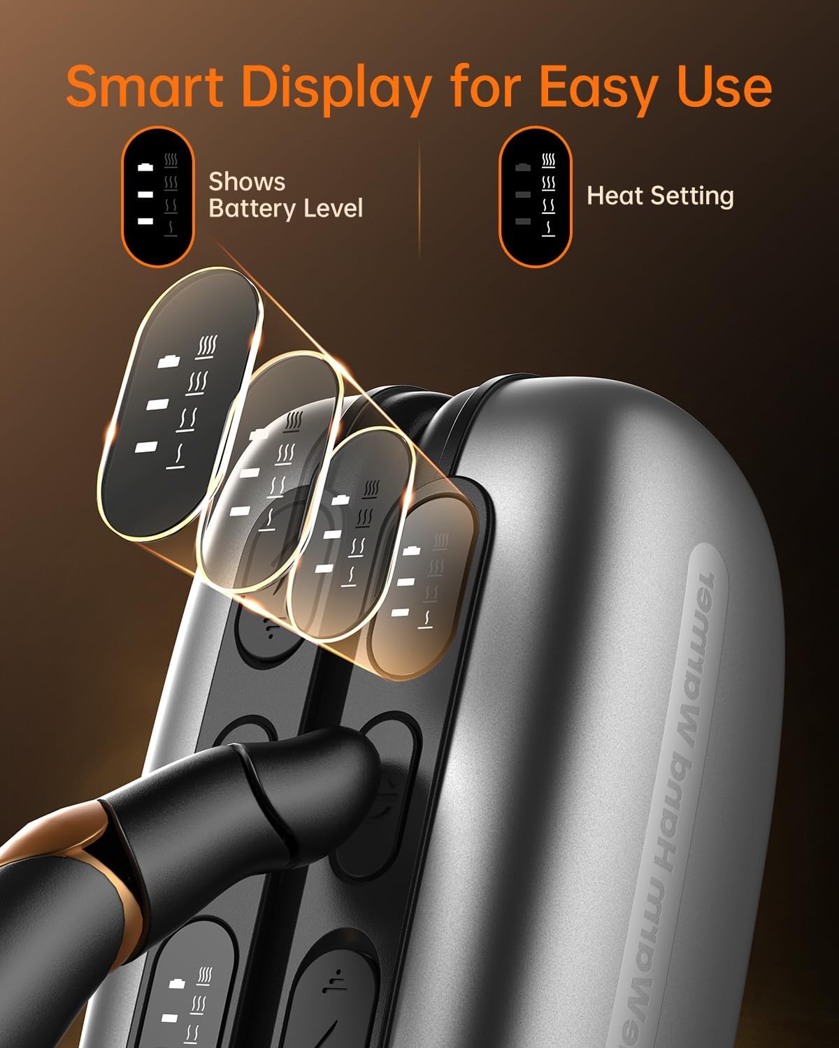 2 Pack of Rechargeable Hand Warmers with 10000mAh Battery - USB-C Heater Electric, Ideal for Outdoor Activities and Hunting Gear