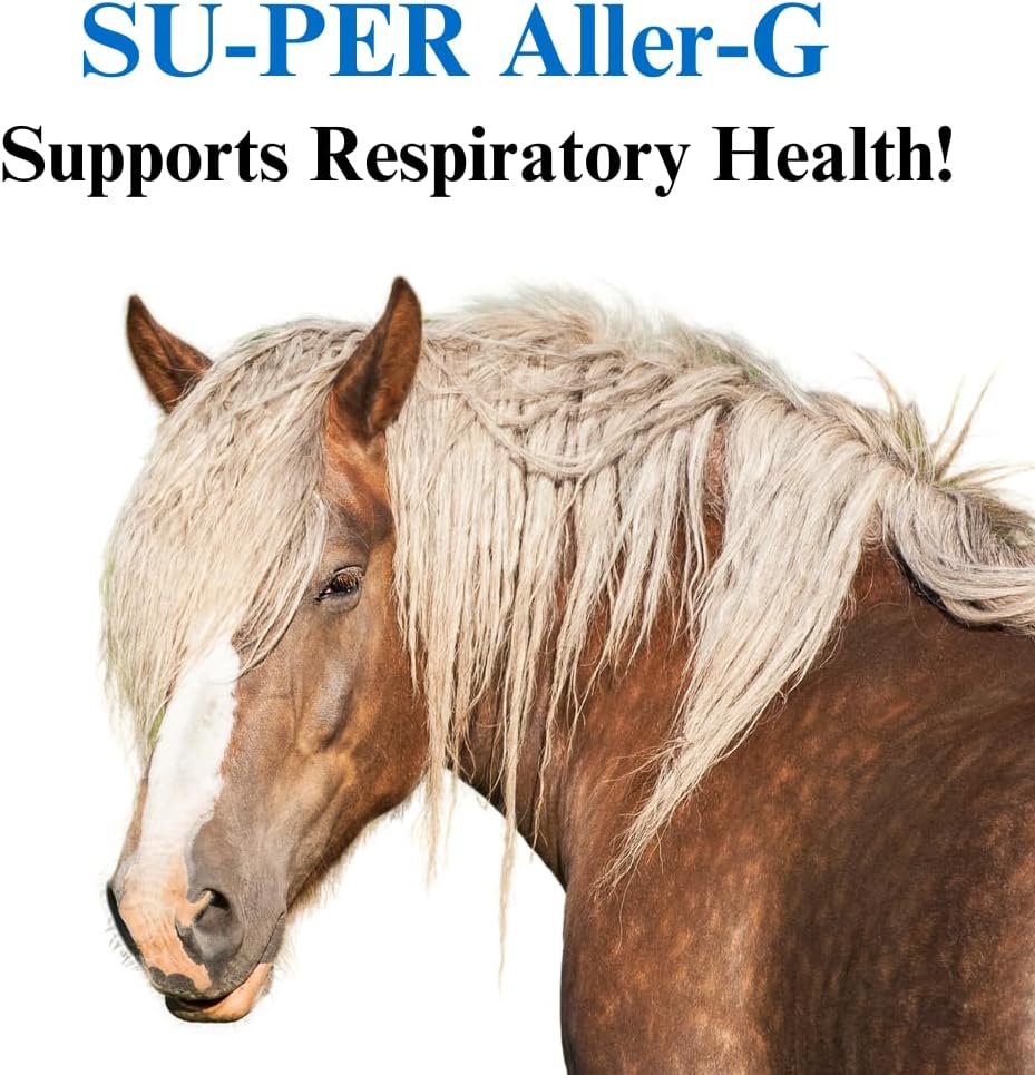 2 Pack of SU-PER Aller-G Respiratory Support Powder for Horses - Boosts Immune System & Lung Health, Fights Allergies & Pollutants - 2.5 lbs