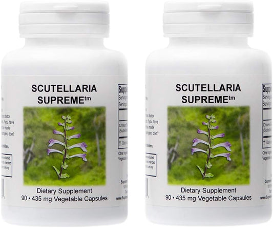 2 Pack of Supreme Nutrition Scutellaria Supreme: 90 Pure Chinese Skullcap Vegetarian Capsules