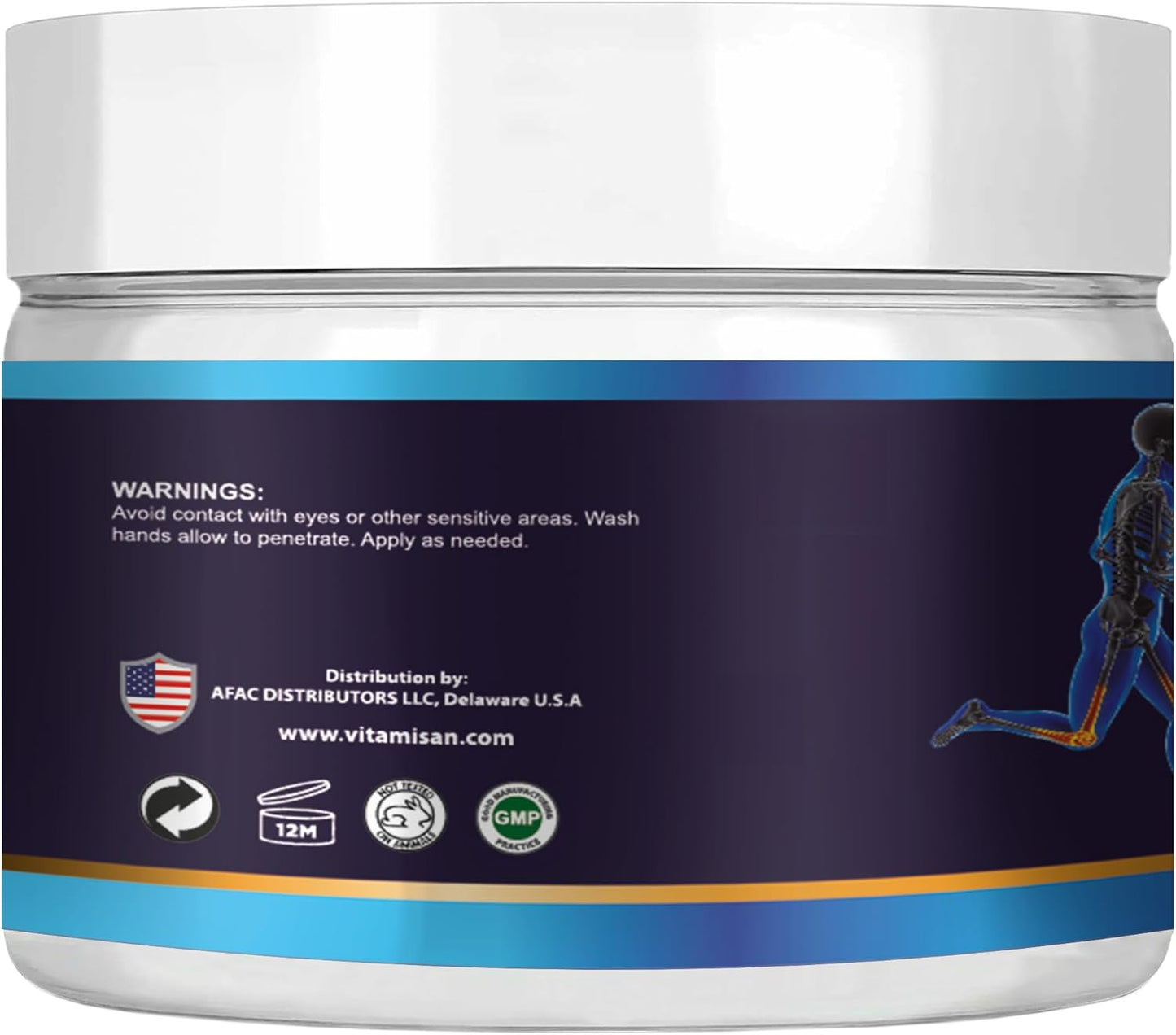 2 Pack of Vitamisan Glucosamine Chondroitin MSM Collagen and Arnica Cream 4 OZ - Joint Health Support Cream