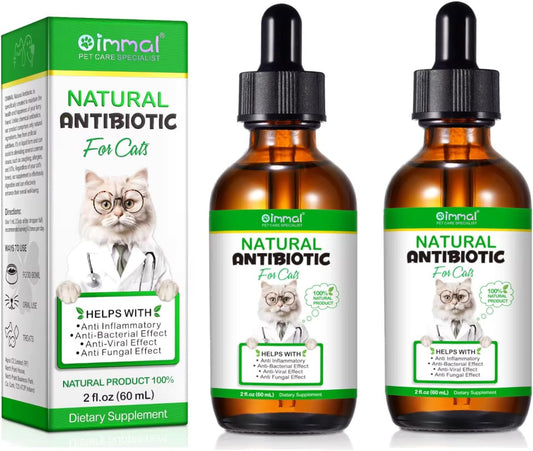 2 Pack of Zenpaws Natural Antibiotics for Cats - Pet Antibiotic for Healing Wounds, Sores, and Abrasions - Soothes Irritated Skin