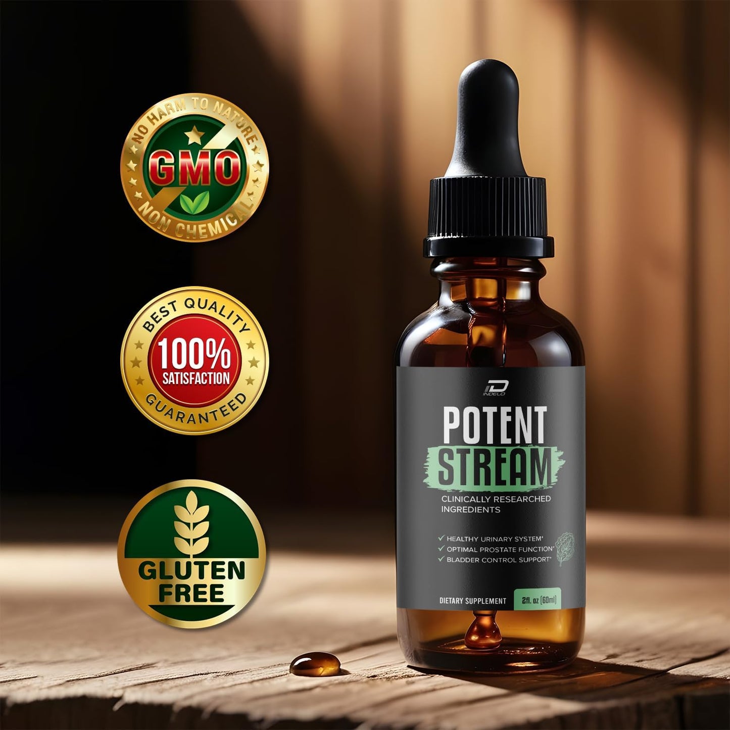 2 Pack Potent Stream Drops for Prostate & Bladder Health - Maximum Strength Supplement for Urinary Issues - New 2024 Formulation, 2 Month Supply