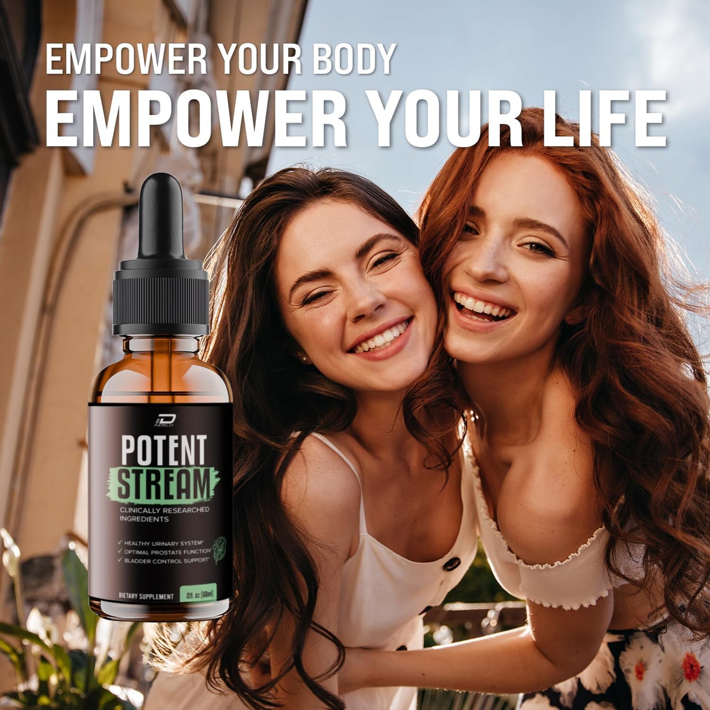 2 Pack Potent Stream Drops for Prostate & Bladder Health - Maximum Strength Supplement for Urinary Issues - New 2024 Formulation, 2 Month Supply