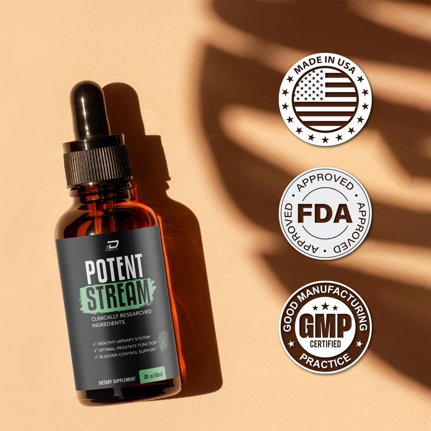 2 Pack Potent Stream Drops for Prostate & Bladder Health - Maximum Strength Supplement for Urinary Issues - New 2024 Formulation, 2 Month Supply