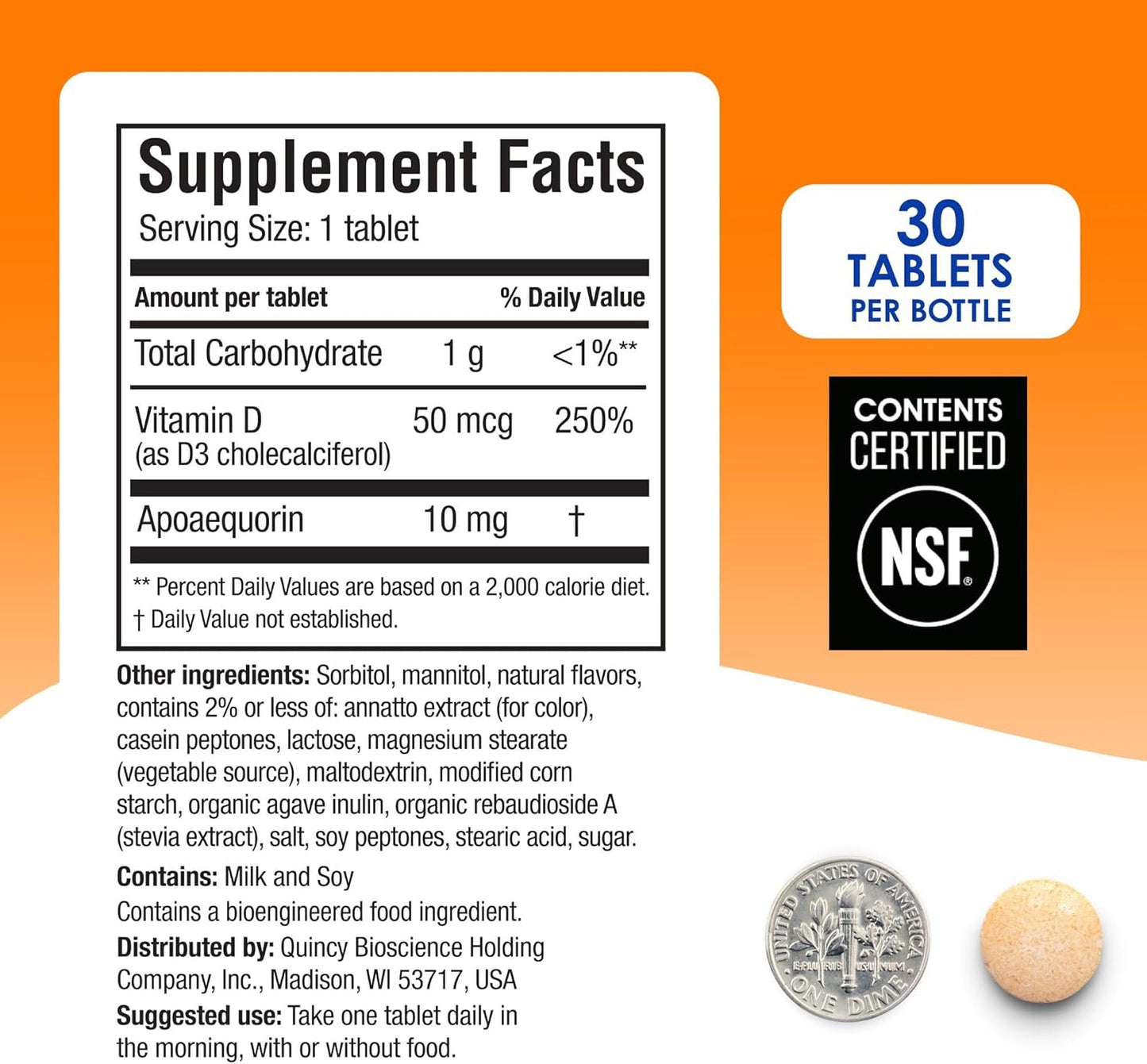 2-Pack Prevagen Regular Strength 10mg Chewables with Apoaequorin & Vitamin D, Orange Flavor, Includes Stackable Storage Box