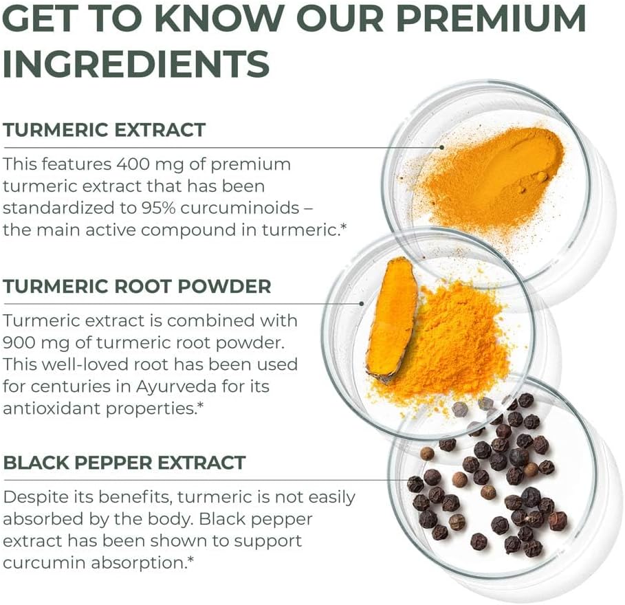 2 Pack Primal Turmeric Complex with Black Pepper Extract - Joint and Mobility Support Supplement - 120 Capsules for Men & Women