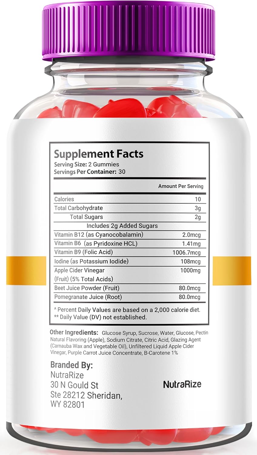 2 Pack Rapid Ripped Keto ACV Gummies 1000 MG - Natural Apple Cider Vinegar Pills - Maximum Strength Vitamins - 120 Gummies