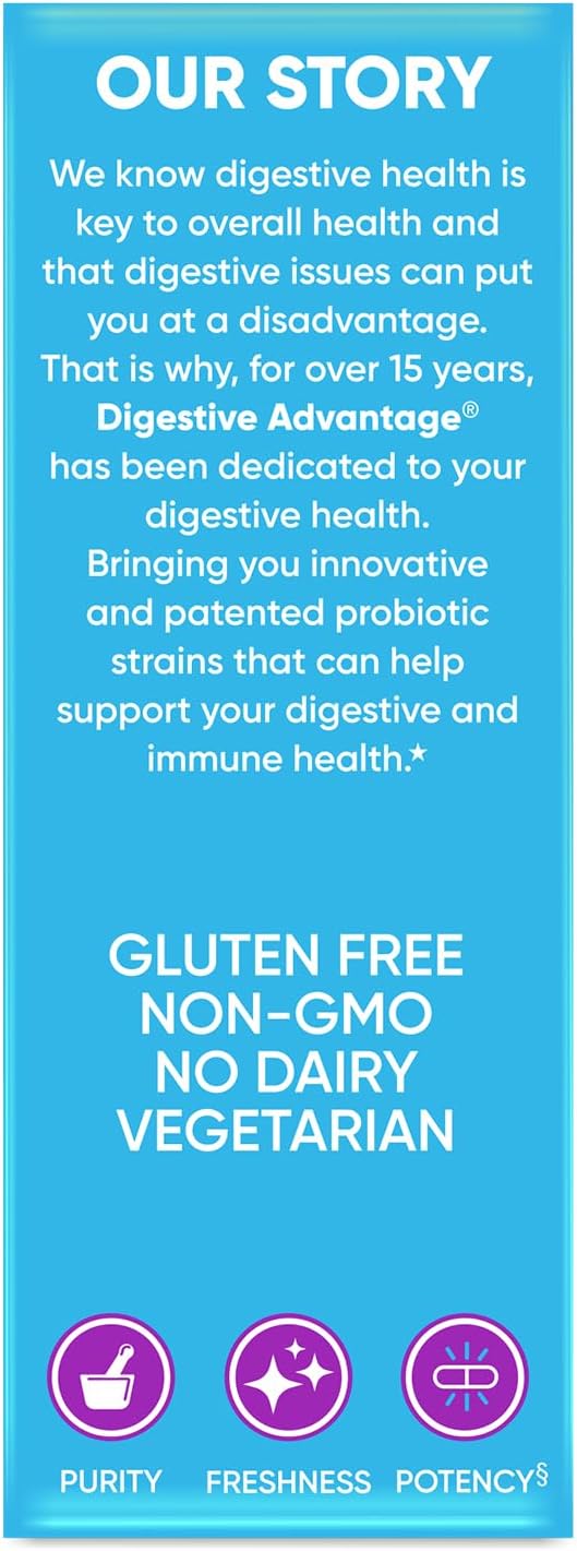 2-Pack Schiff Digestive Advantage Daily Probiotic Capsules - 30 Capsules in Each Pack for Gut Health