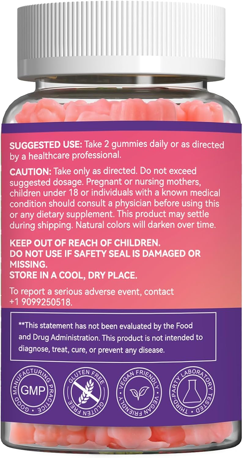 2 Pack SmildeHeal Hair Skin and Nails Gummies with Biotin and Collagen Vitamins - 120 Count - Promotes Healthy Hair, Skin, and Nails for Women