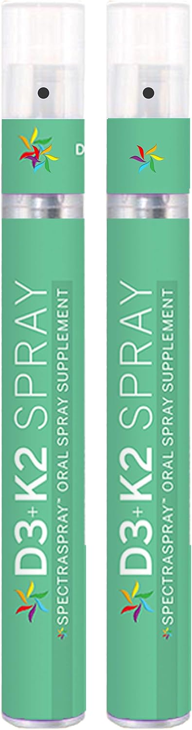 2 Pack Spectraspray Vitamin D3 + K2 Oral Spray for Healthy Lifestyle Support