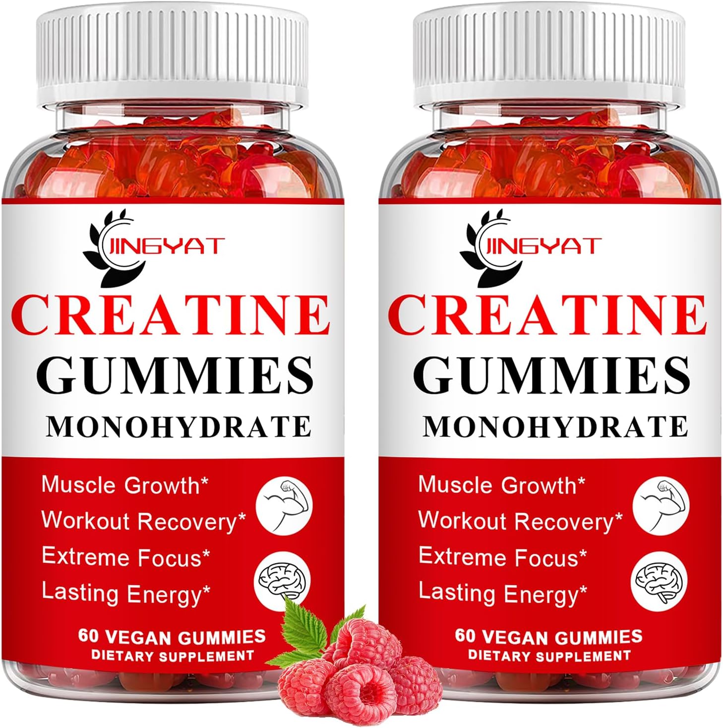 2 Pack Sugar-Free Creatine Monohydrate Gummies for Muscle Building and Endurance - 5g Stronger Than Capsules - Men & Women's Supplement