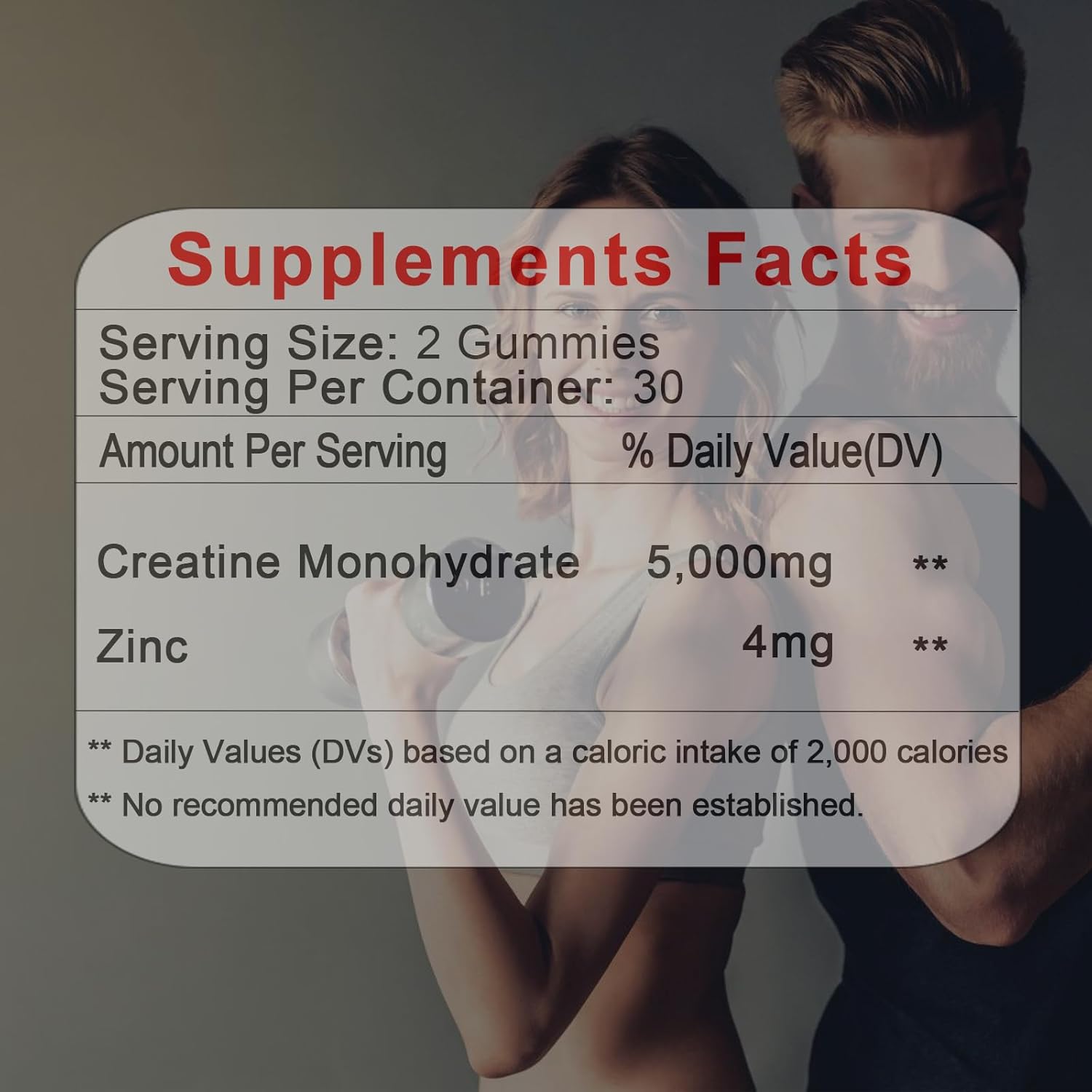 2 Pack Sugar-Free Creatine Monohydrate Gummies for Muscle Building and Endurance - 5g Stronger Than Capsules - Men & Women's Supplement
