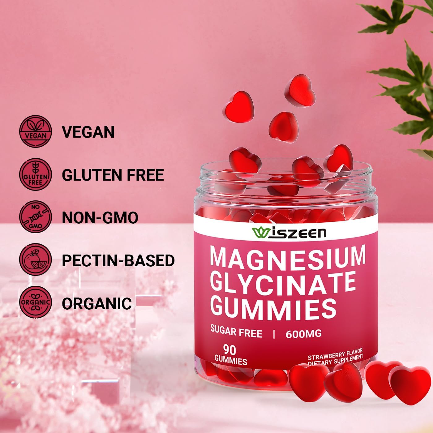 2 Pack Sugar-Free Magnesium Glycinate Gummies with Potassium & Threonate - 400mg Magnesium Supplement for Adults