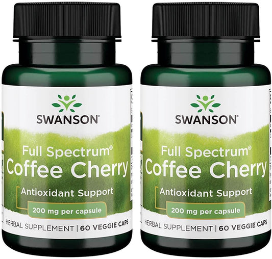 2 Pack Swanson Full-Spectrum Coffee Cherry-Herbal Supplement for Immune System & Phytonutrient Support