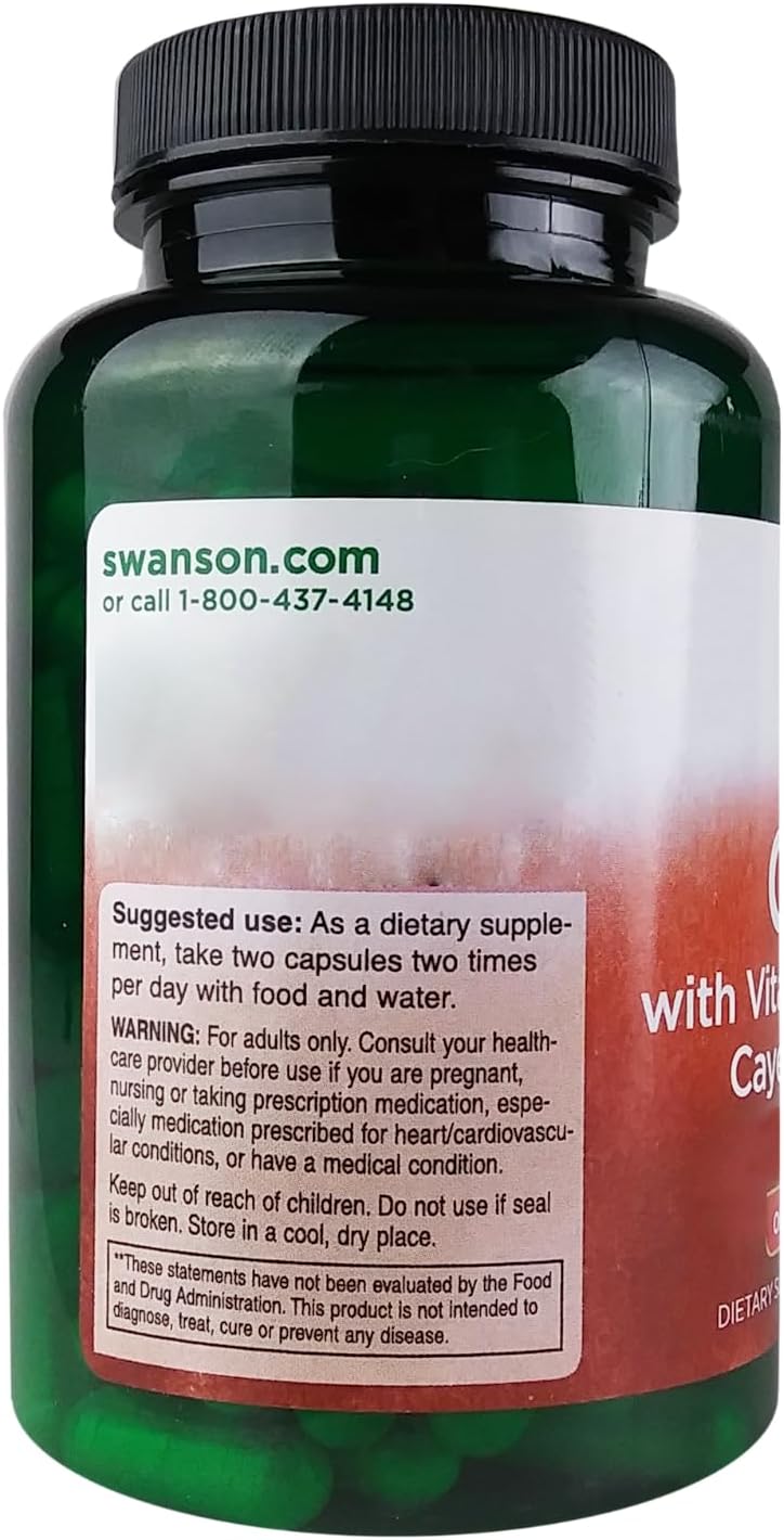2-Pack Swanson Garlic with Vitamin E, Hawthorn Berry, and Cayenne Capsules - 120 Count