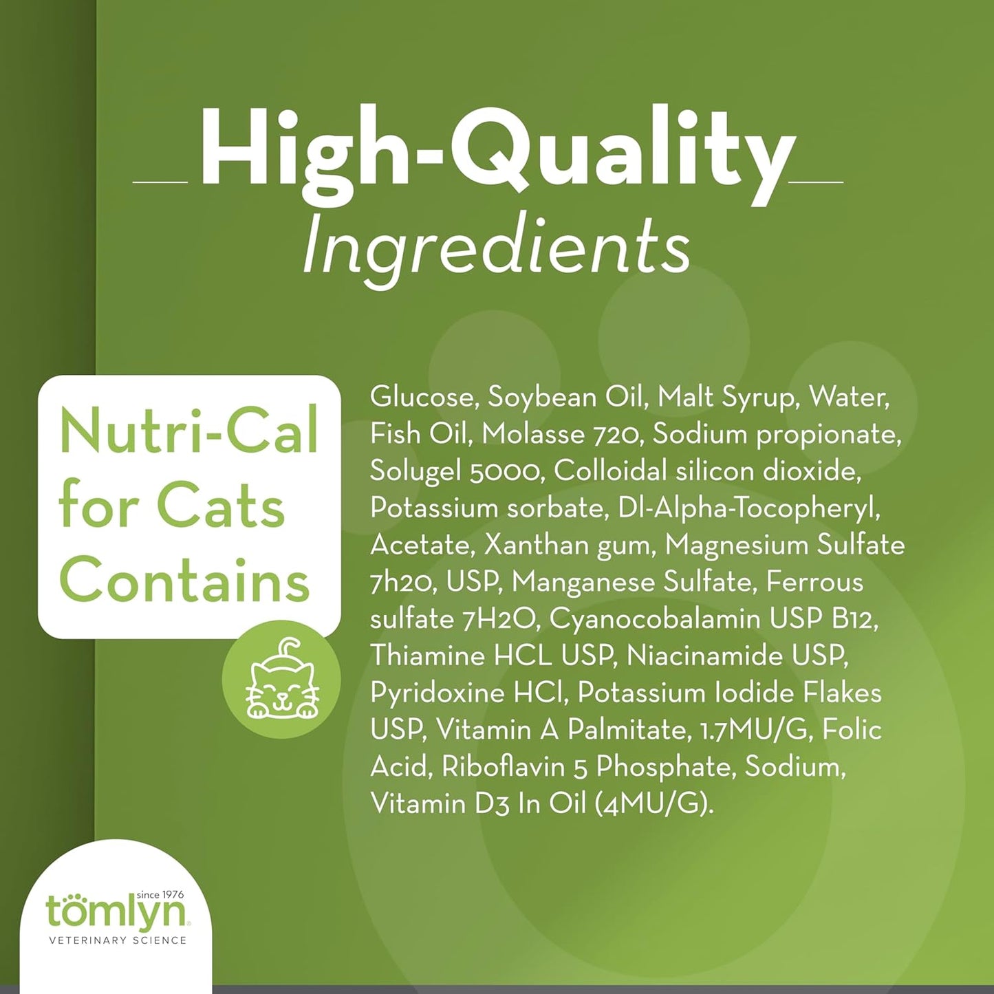 2-Pack TOMLYN Nutri-Cal for Cats High Calorie Dietary Supplement, 4.25-Ounce Tube - 2 Pack