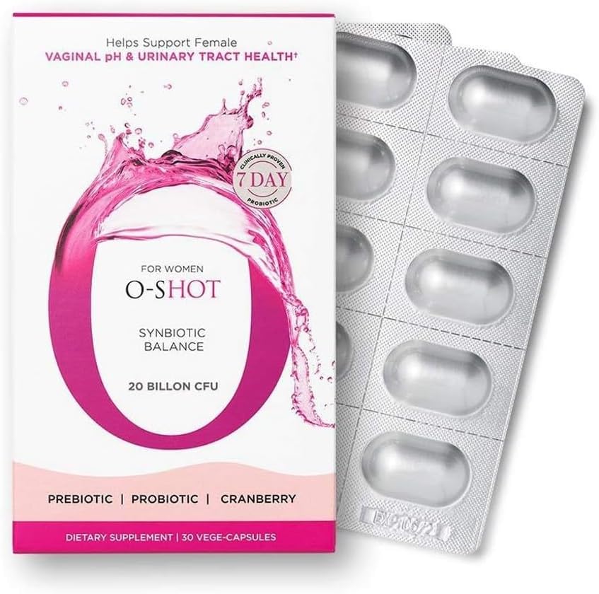 2 Pack Vegan Vaginal Probiotic + Prebiotic with Cranberry Extract and Chicory Root for Women - Supports Vaginal pH, Urinary Tract, Digestion, and Bloating - Non Dairy, Non GMO, Gluten Free - 60 Vege-Capsules