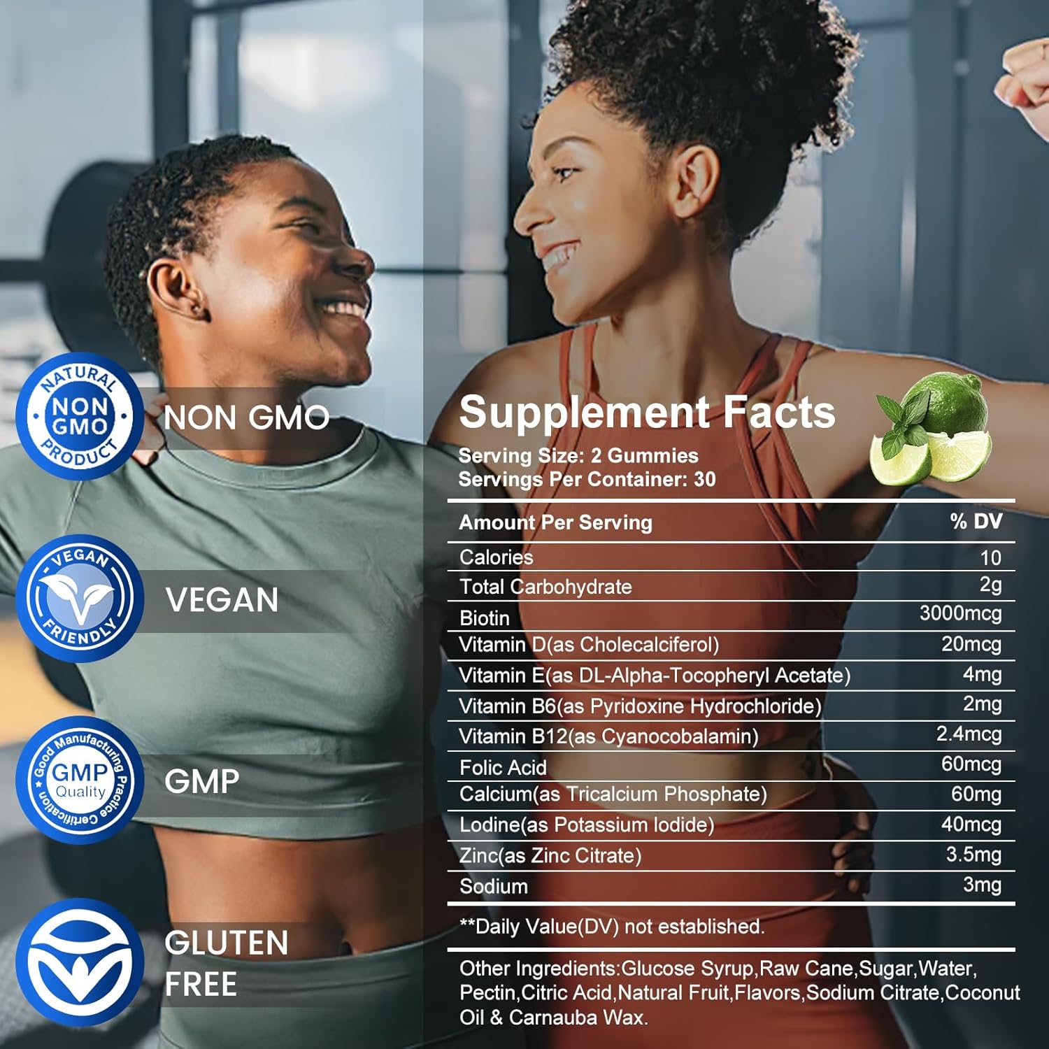 2-Pack Vitaluxy Hair Skin and Nails Gummies with High Potency Vitamins for Women, Men & Kids - Biotin Gummies for Hair Growth, Skin, and Nails - Includes Vitamin D, E, B16, and B12