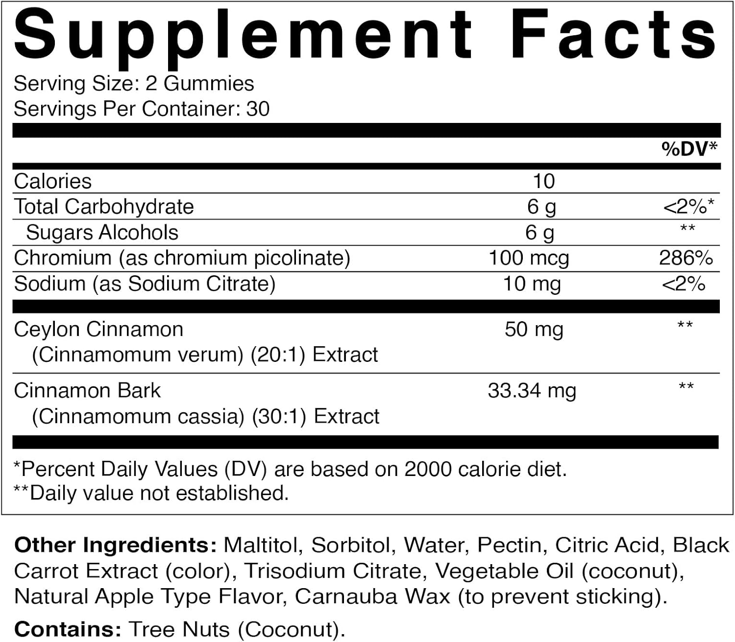 2 Pack Vitamatic Sugar Free Chromium Gummies with Ceylon Cinnamon - Non-GMO, Gluten Free, Vegan - 60 Gummies