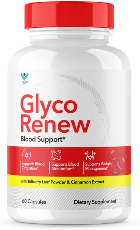 2 Pack Vitamin Evo Glyco Renew Blood Support Supplement - Original Formula Glycogen Clean Advanced Strength Capsules with Natural Ingredients