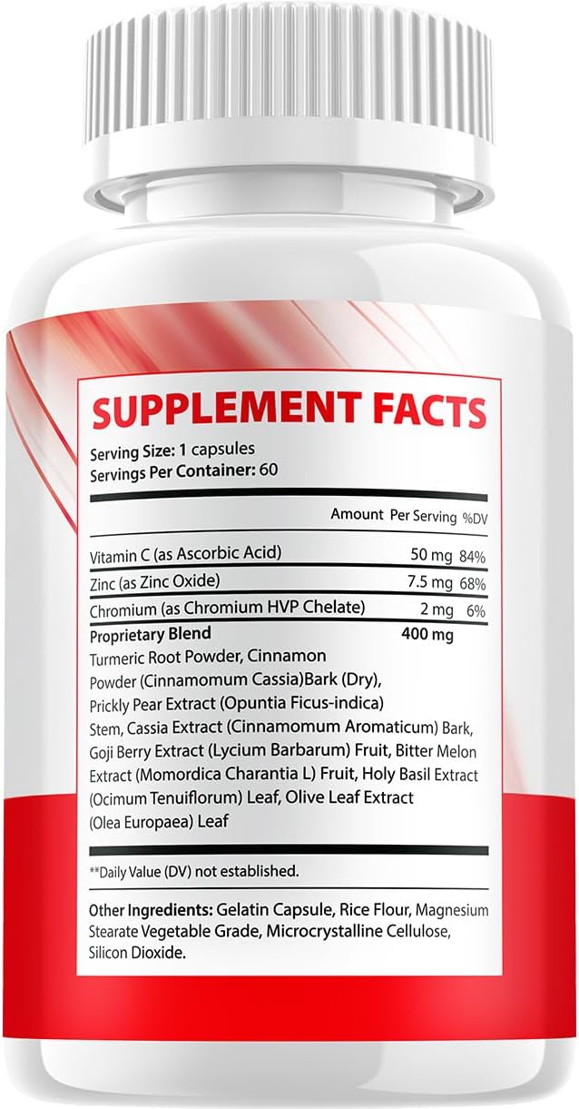 2 Pack Vitamoon GlucoRevive Supplement Capsules - Advanced Formula for Maximum Strength Glucose Support with Positive Reviews - 120 Capsules