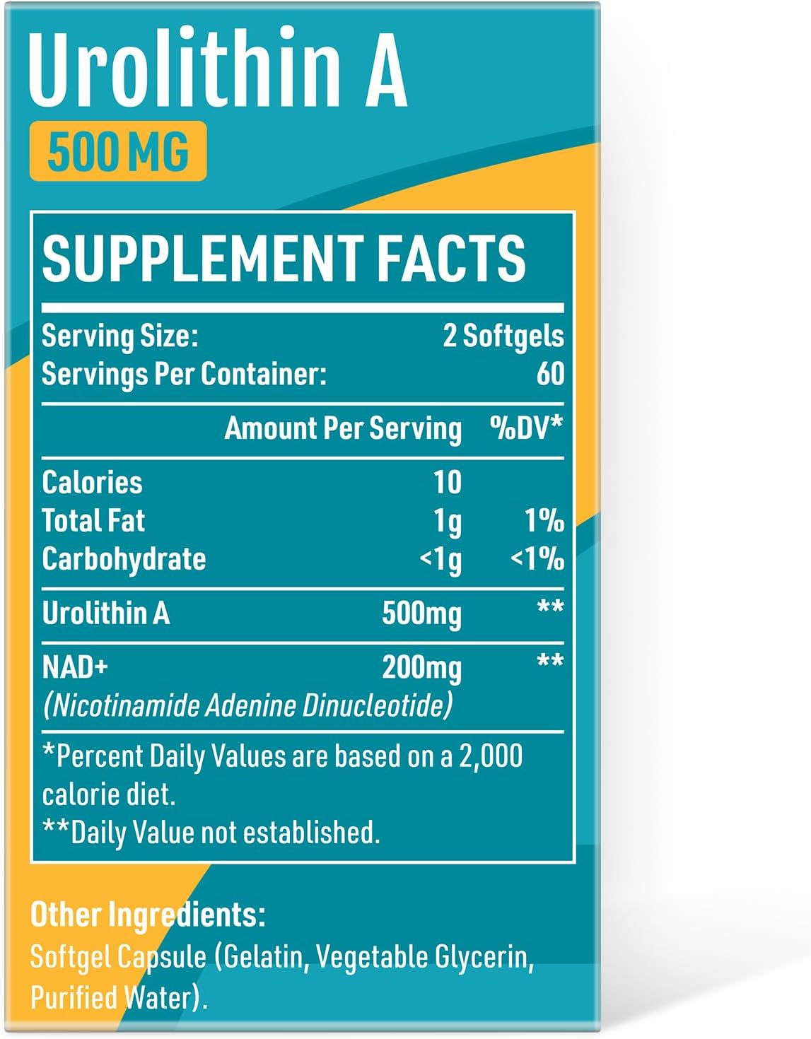 2 Pack Vivacityx Urolithin A 500mg and NAD+ 200mg High Absorption Supplement