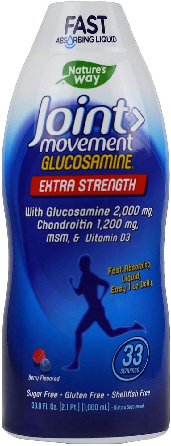 2-Pack Wellesse Nature's Way Extra Strength Glucosamine Joint Movement Natural Berry Flavor 33.8 fl oz