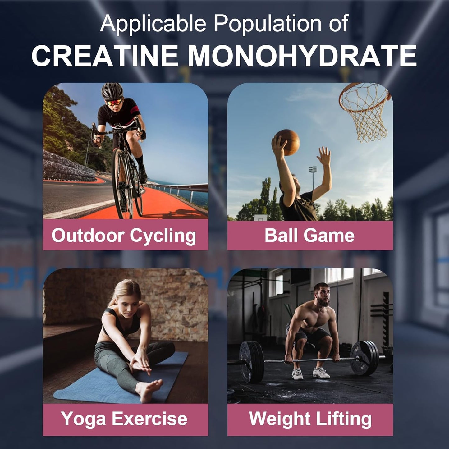 2 Pack Zetelixia Creatine Monohydrate Gummies 5g for Muscle Strength, Muscle Builder & Energy Support - Blueberry Flavor - 120 Count