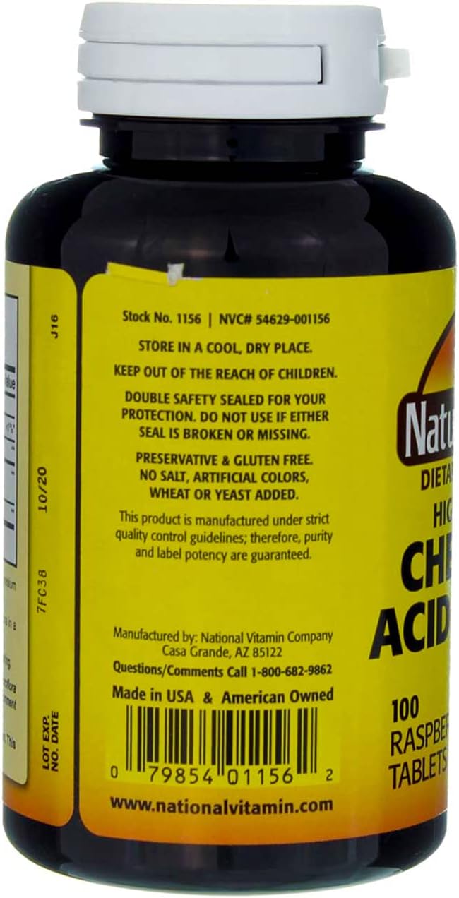 2 Packs of Nature's Blend Acidophilus Chewable Raspberry Flavor - 100 Tablets Each