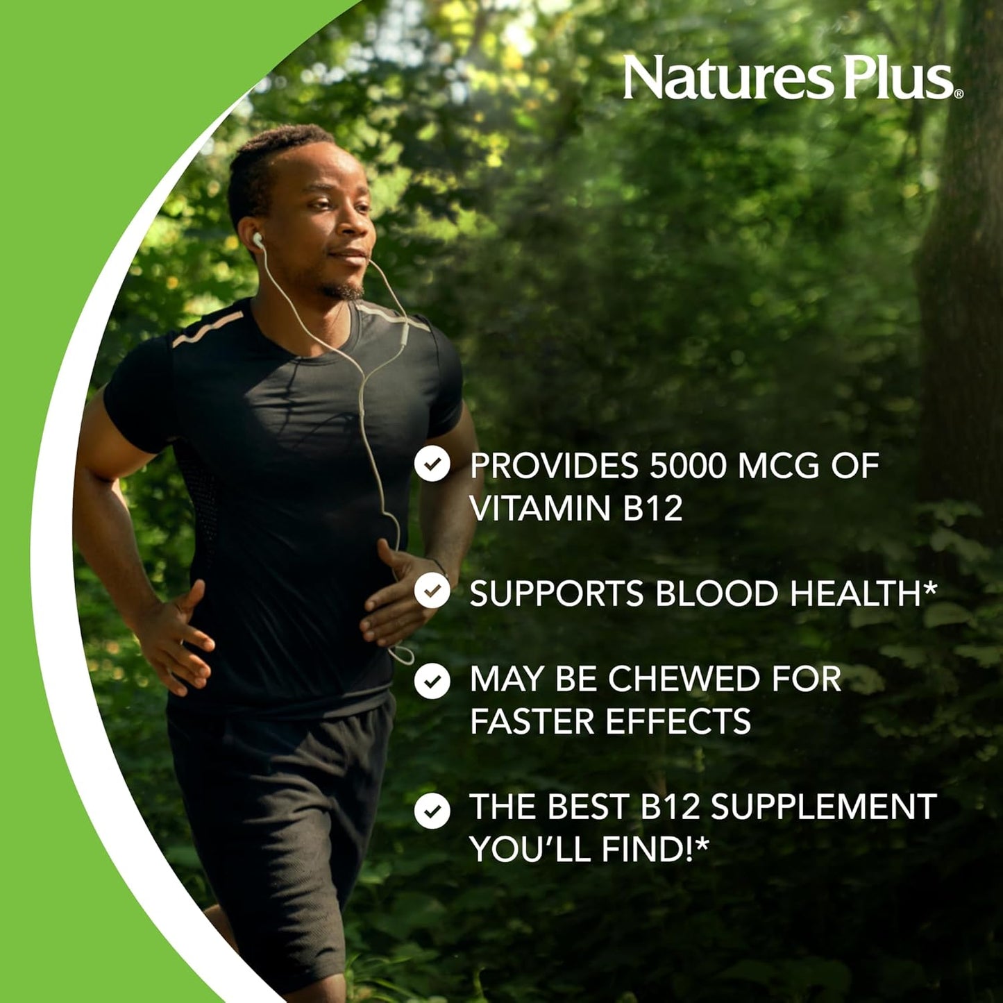 2 Packs of Natures Plus Shot-O-B12 5000 mcg - 30 Sustained Release Tablets - Boost Energy & Mood - Vegetarian & Gluten Free - 60 Servings
