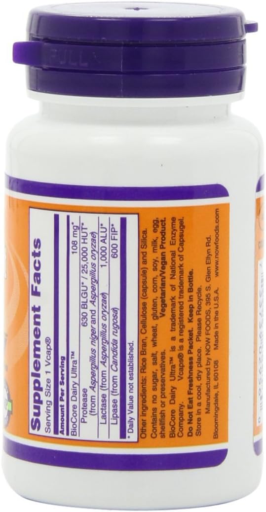 2 Packs of NOW Foods Dairy Digest Complete - 90 VegiCaps Each