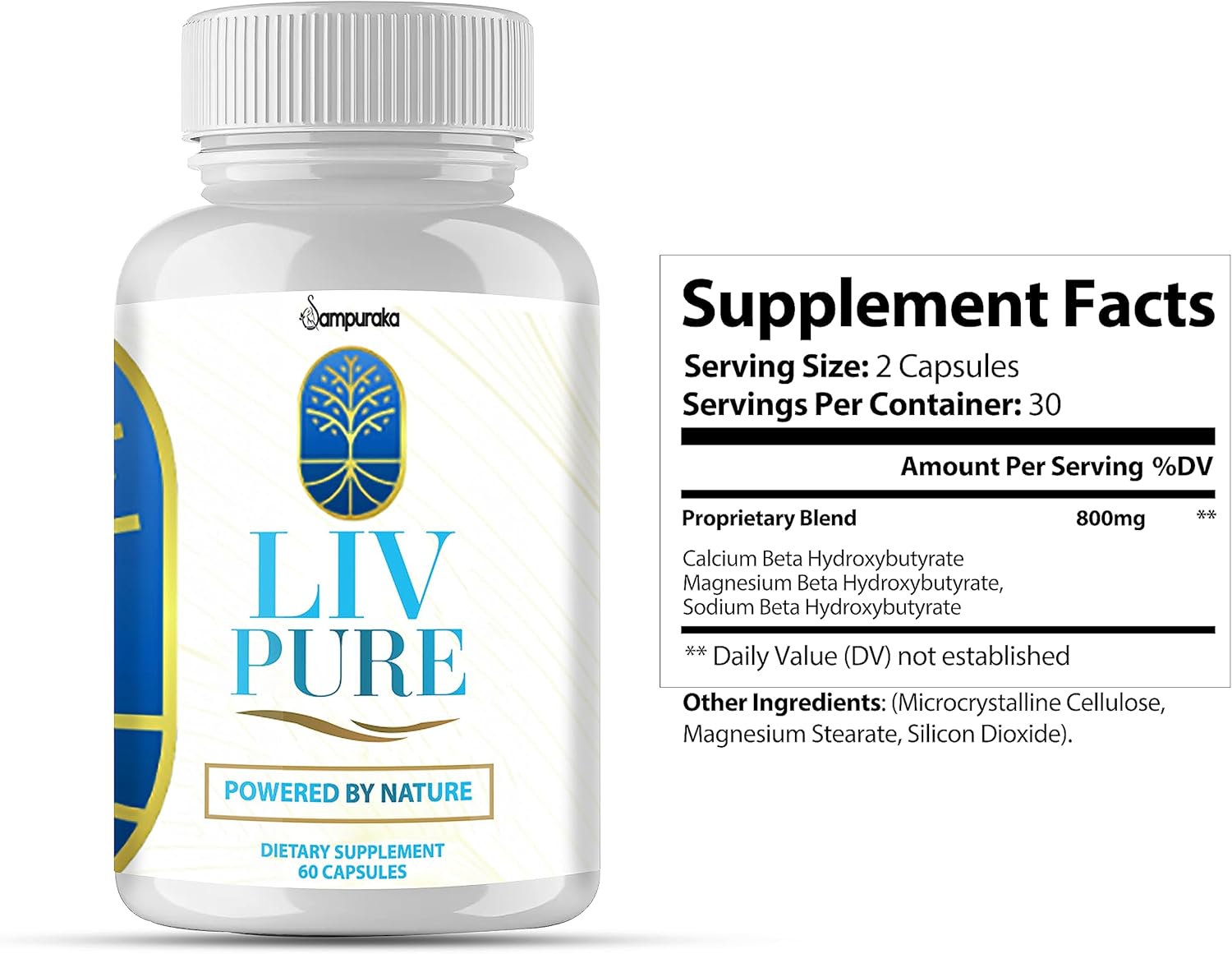 2 Packs of Sampuraka Liv Pure New Advanced Formula Supplement for 60 Days Supply