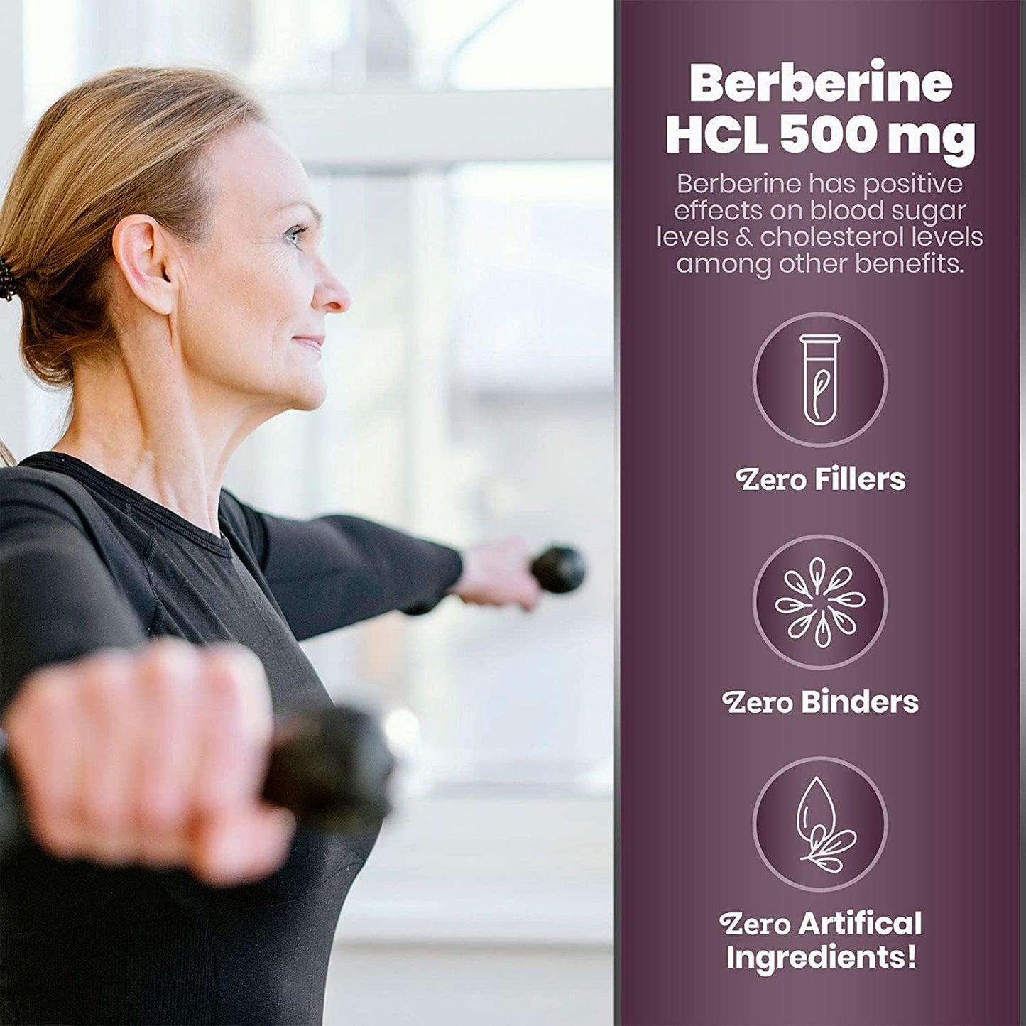 2 Packs of Simply Natures Premium Berberine HCl 500mg Capsules for Cardiovascular, Gastrointestinal, and Immune Support