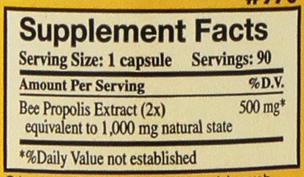 2 Packs YS Eco Bee Farms Propolis 1000mg 90 Capsules - Raw Unprocessed Y.S. Organic Bee Farms