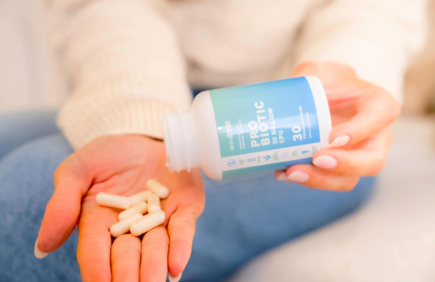 20 Billion CFU BioMiracle Probiotic with Natural Ingredients - Gluten-Free, Non-GMO, Vegetarian-Friendly, Multiple Strains