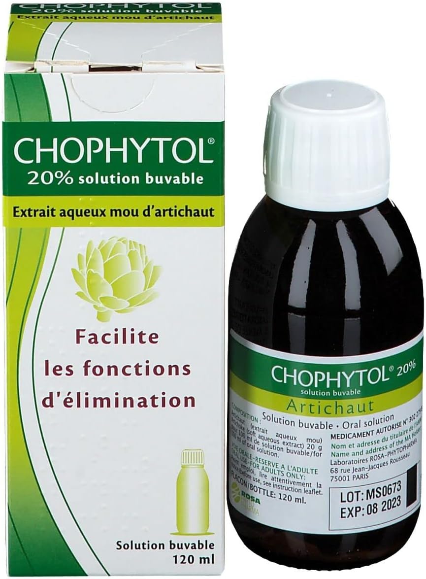 20% Chophytol Drinkable Solution with Artichoke for Liver & Kidney Support - 120ml Bottle