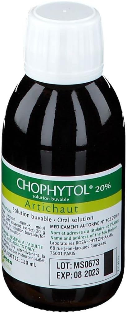 20% Chophytol Drinkable Solution with Artichoke for Liver & Kidney Support - 120ml Bottle
