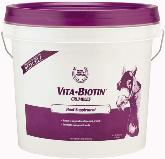 20 lb Horse Health Vita Biotin Crumbles Hoof Supplement for Healthy Hooves