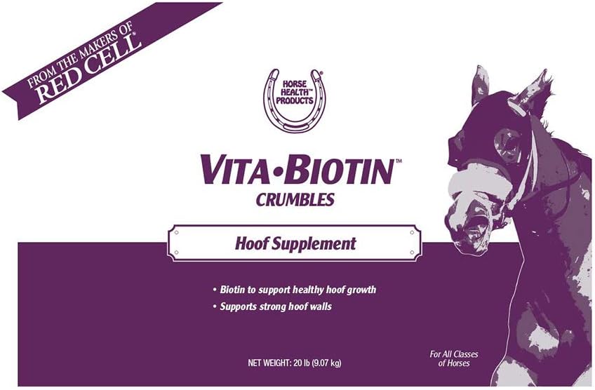 20 lb Horse Health Vita Biotin Crumbles Hoof Supplement for Healthy Hooves