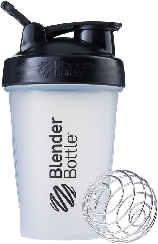 20-Ounce Clear/Black/Black Shaker Bottle Ideal for Protein Shakes and Pre Workout