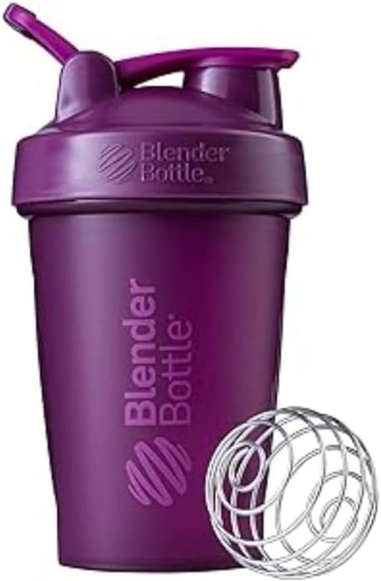 20-Ounce Plum BlenderBottle Classic Shaker Bottle for Protein Shakes and Pre Workout