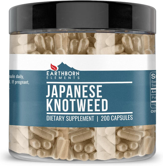 200 Capsules of Earthborn Elements Pure Japanese Knotweed Extract, No Additives Included
