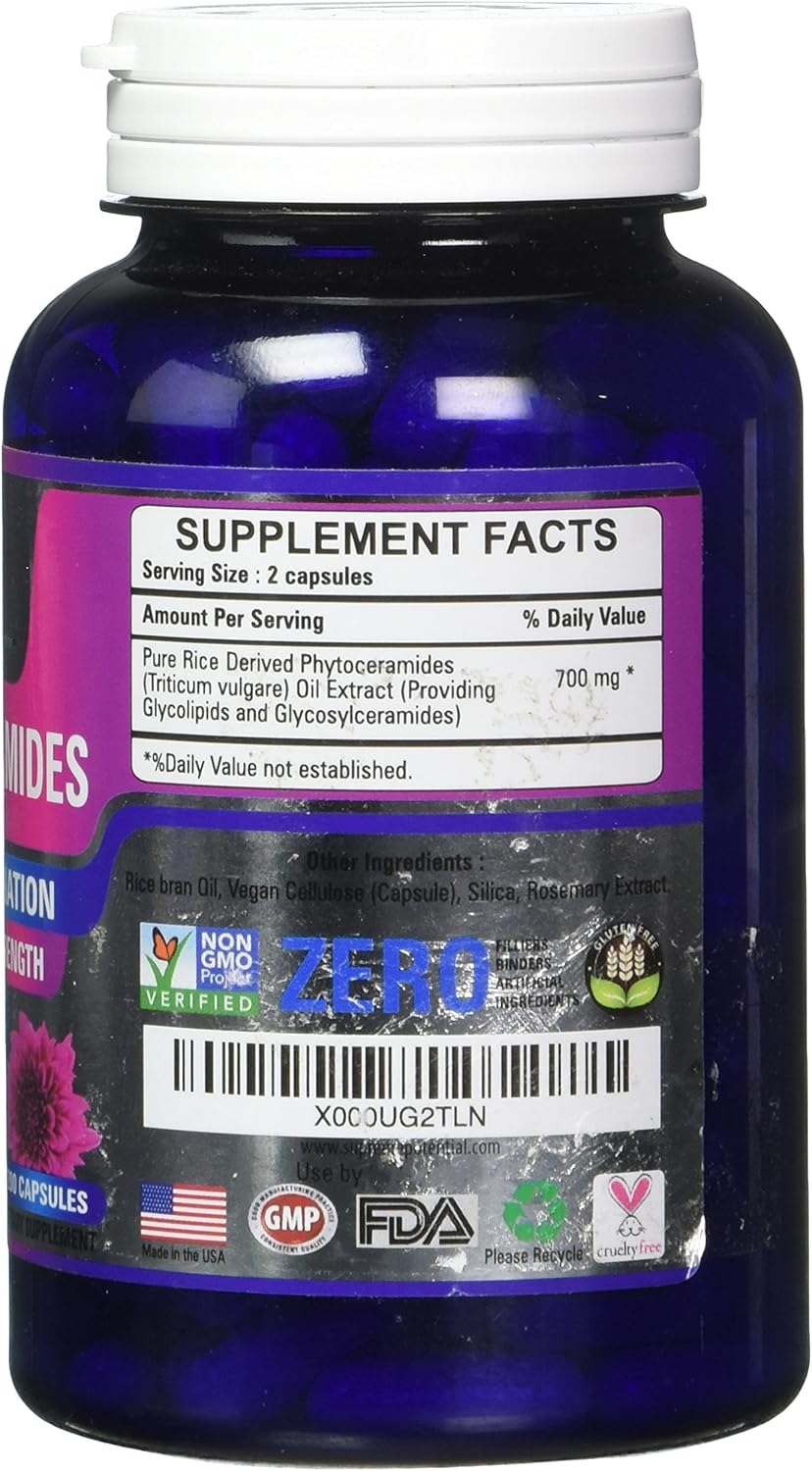 200 Capsules of Supreme Potential Phytoceramides - Each Serving Contains 700mg of Phytoceramides
