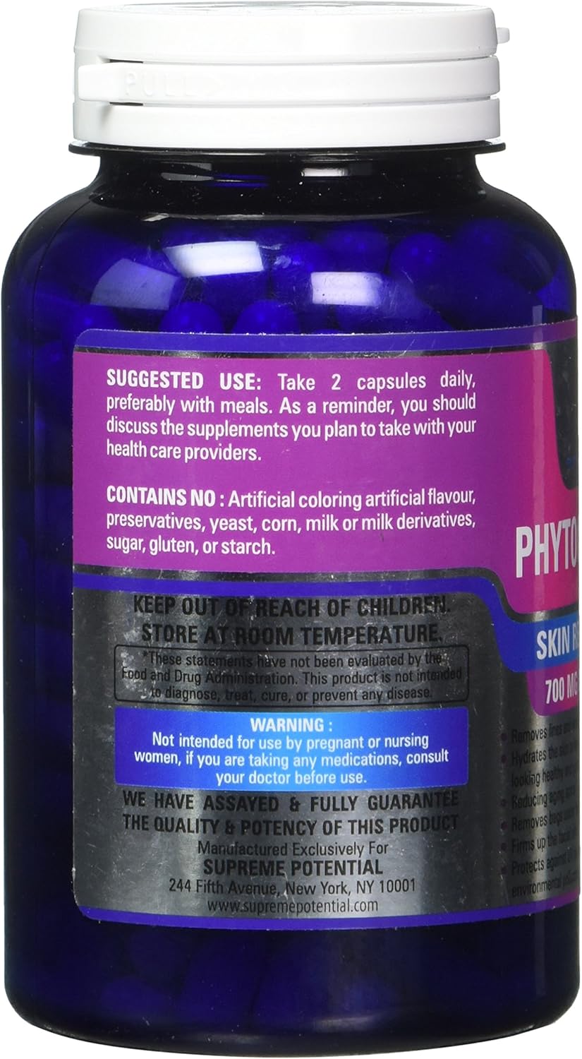 200 Capsules of Supreme Potential Phytoceramides - Each Serving Contains 700mg of Phytoceramides